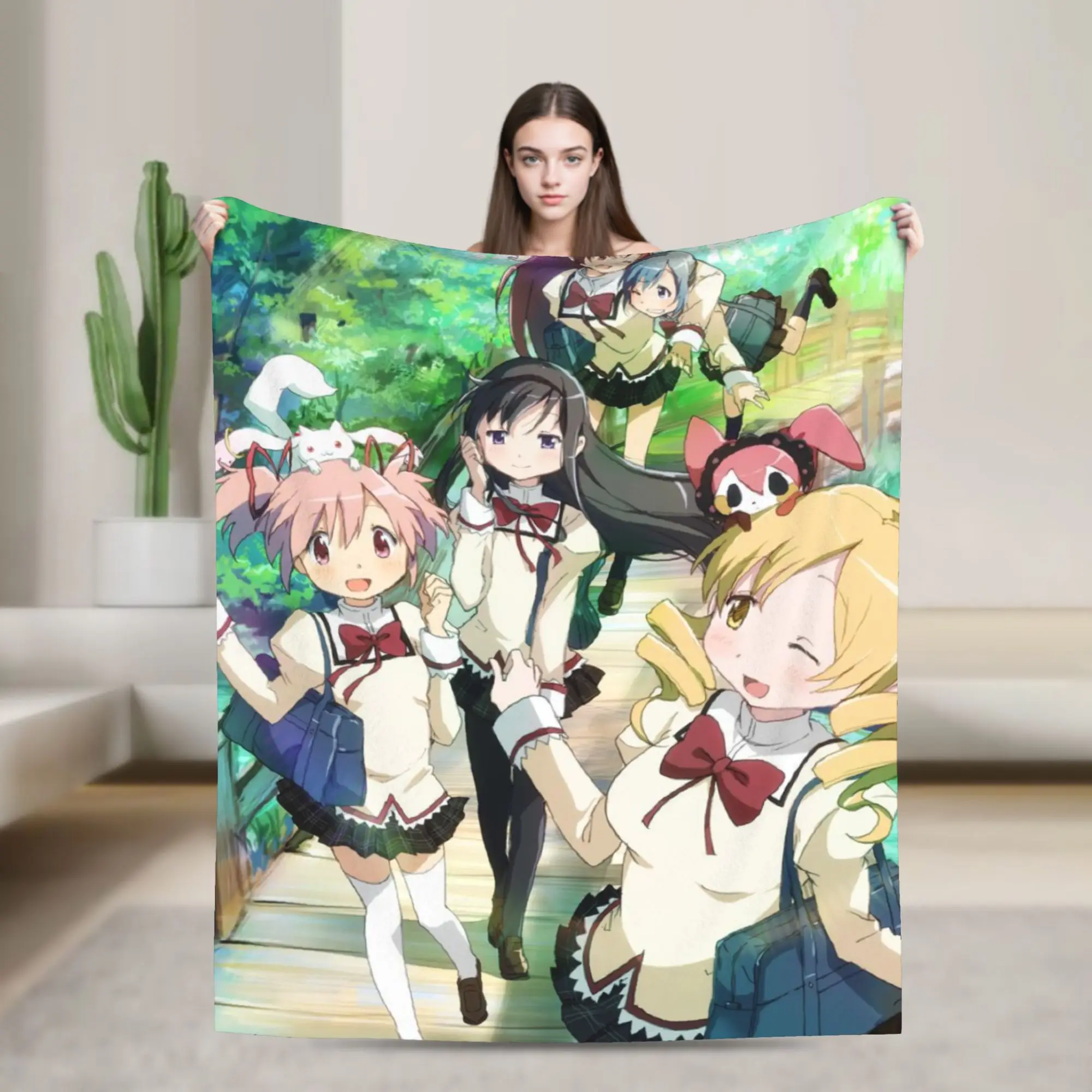 

Супер мягкое одеяло Puella Magi Madoka Magica в стиле аниме, флисовое фланелевое одеяло премиум-класса для кровати, нечеткие плюшевые одеяла, всесезонное использование