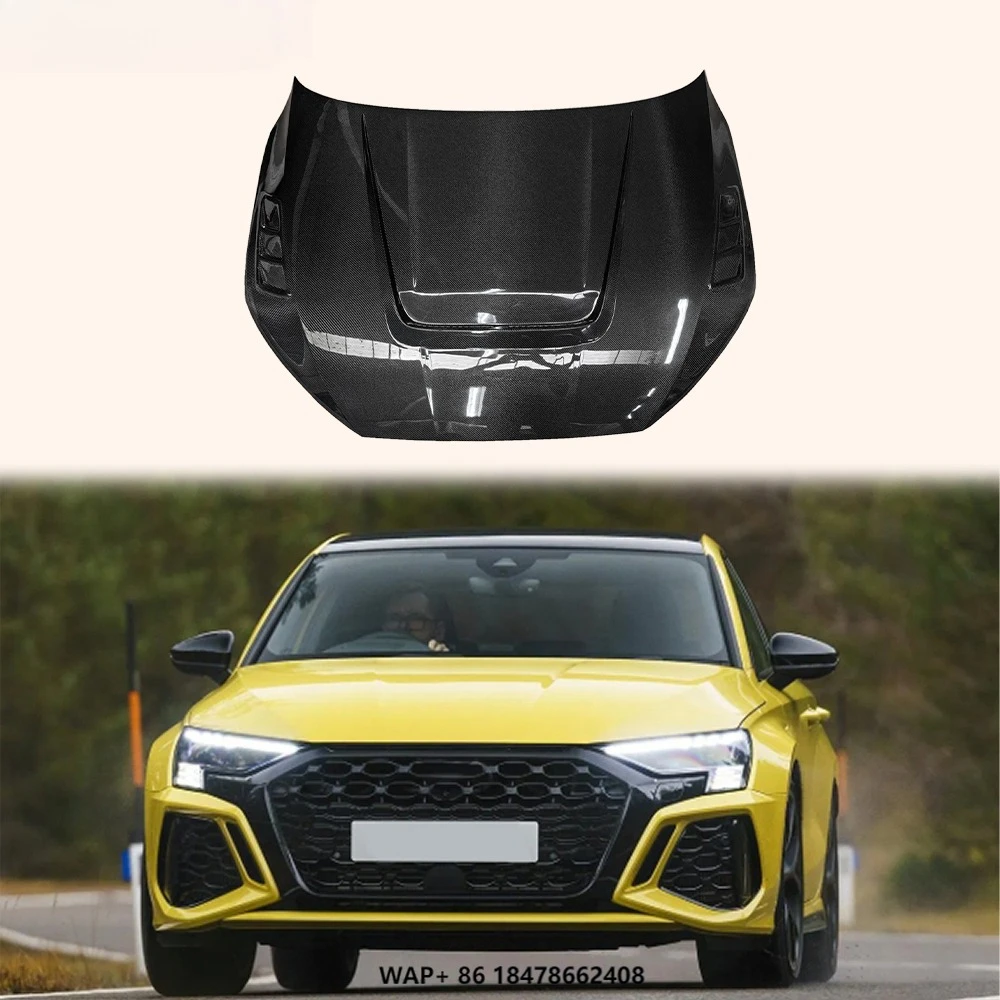 

For Real RS3 8Y 21-24 Sprtback Carbon KZDA Style Front Vented Cooling Hood