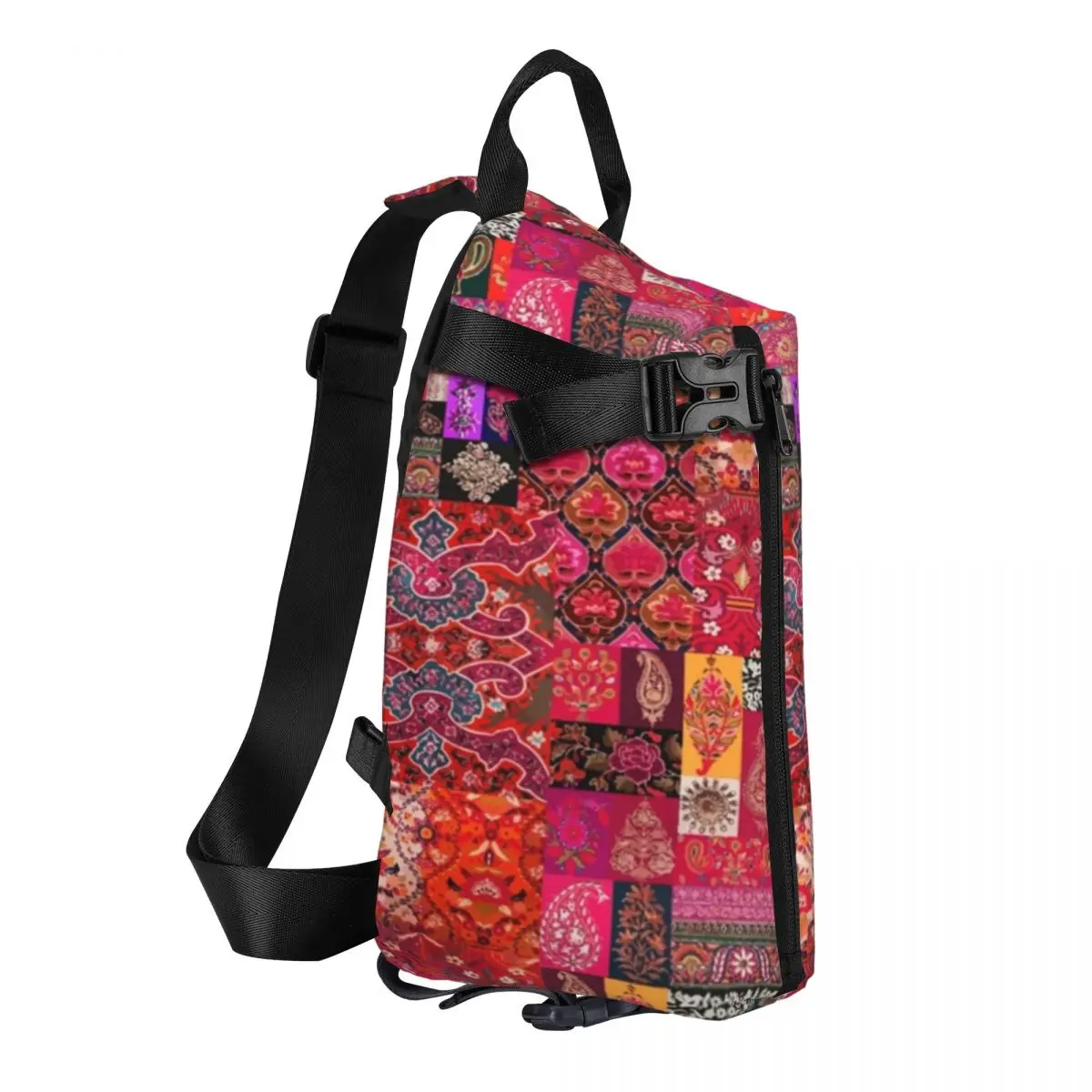 HQ Bohemian Traditional Oriental Moroccan Style Artwork. Chest Bag Men Sling Crossbody Backpack Chest Bag Daypack Shoulder Bag