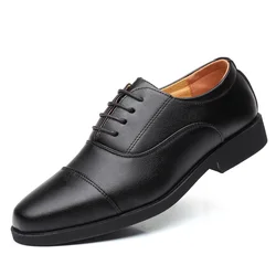 Men Breathable Rubber Formal Dress Shoes Male Office Wedding Flats Footwear Mocassin Homme Business Faux Leather Shoes