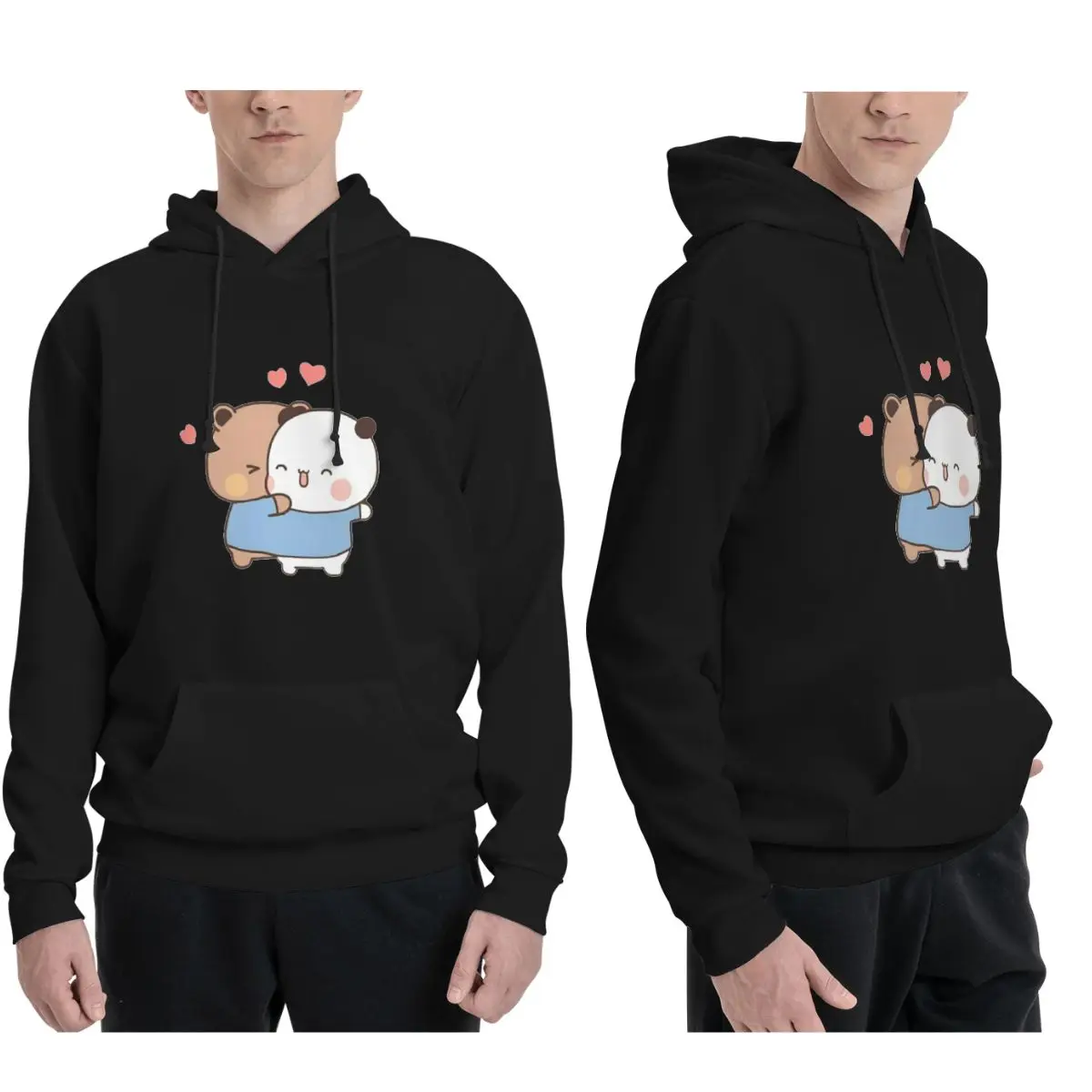 

Толстовки с воздушным шаром «Медведь и панда» Бубу Дуда, мужские и женские повседневные пуловеры, толстовки в стиле хип-хоп, одежда с длинными рукавами, осень-зима