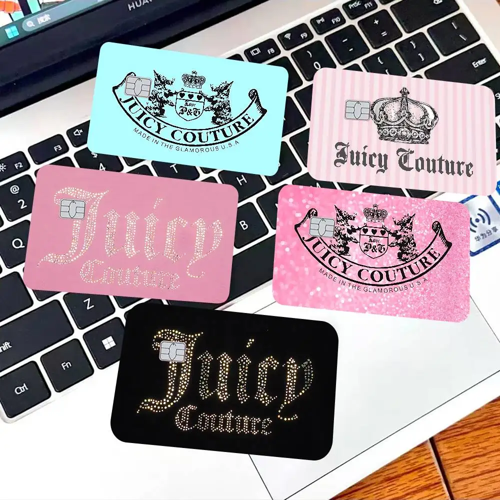 J-Juicy C-CoutureS-S Fashion Matte Gold Silver Black Matte Film Skin Sticker Tape For Bank Credit Debit Card