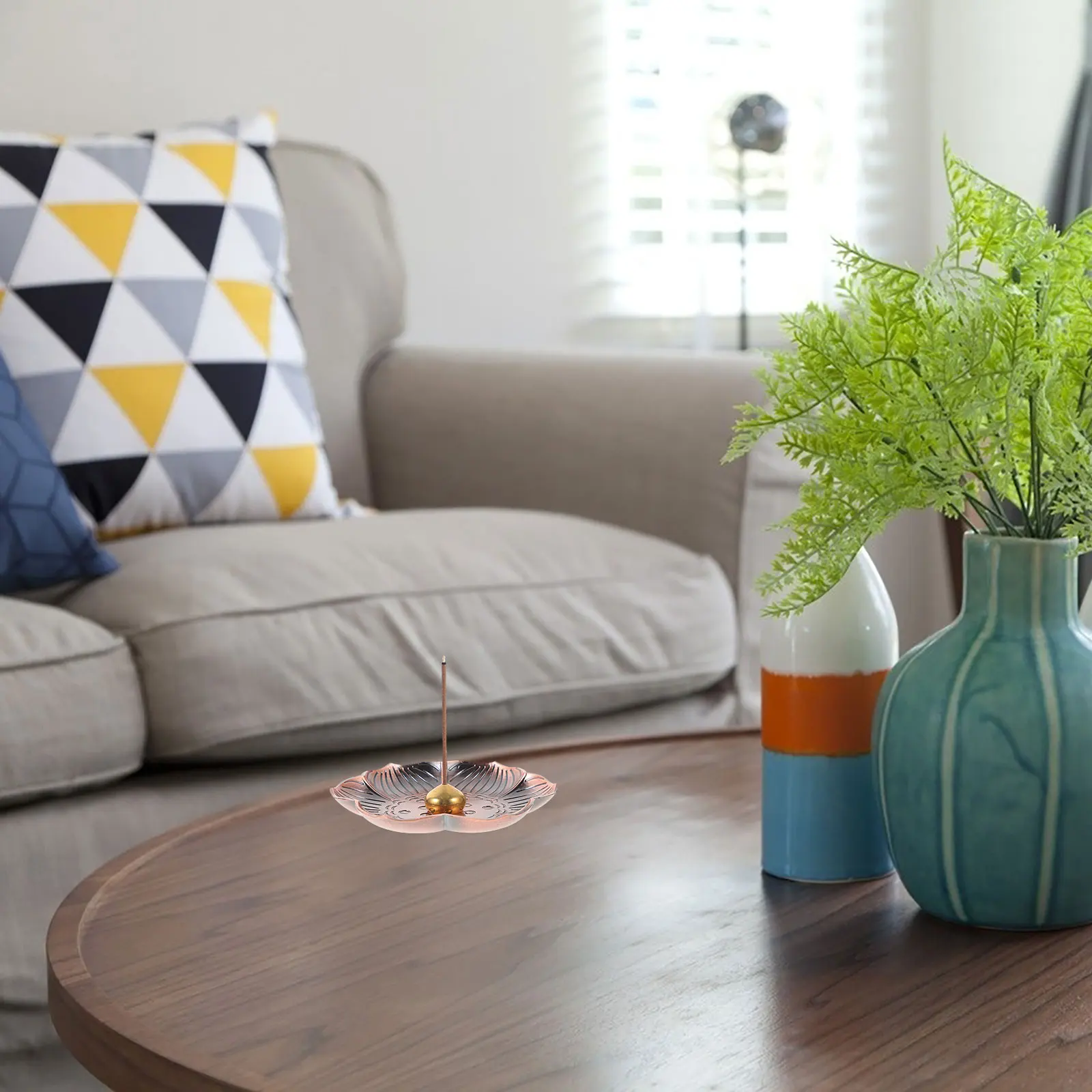 

Alloy Incense Burner Tray Creative Plum Blossom Design Portable Stick Holder For Meditation Home Aromatherapy