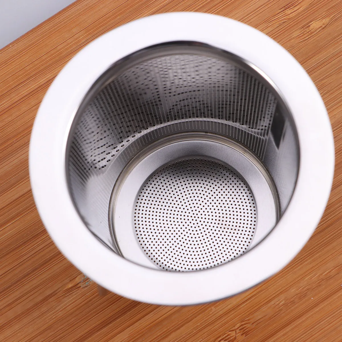 

Ситечко для чая из нержавеющей стали, складное, с двойной ручкой, для подвешивания на чайники, кружки, чашки, легко моется, с мелкой сеткой