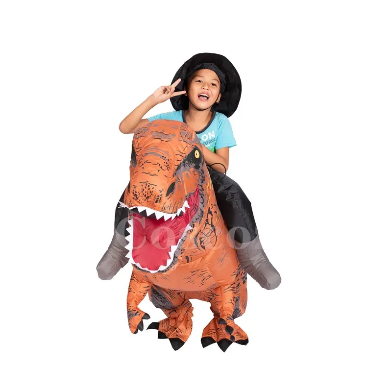 2025 New Dinosaur Inflatable suit Adult Ride on Dino Costumes Cosplay Fancy Dress Riding T-Rex Blow Up Outfit Performance Carniv