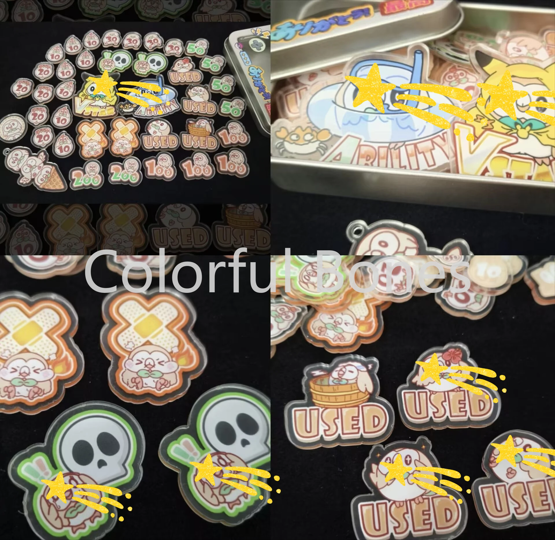 

Rowlet PTCG Pokemon Anime Character Match Scoring Damage Counter Damage Indicator Used Board Vstar Borad Role-playing Game Toy