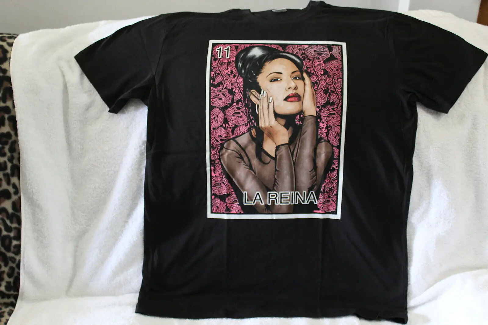 LA REINA SELENA LOTERIA LOTTERY NUMBER 11 MEXICAN MEXICO CHICANO T-SHIRT