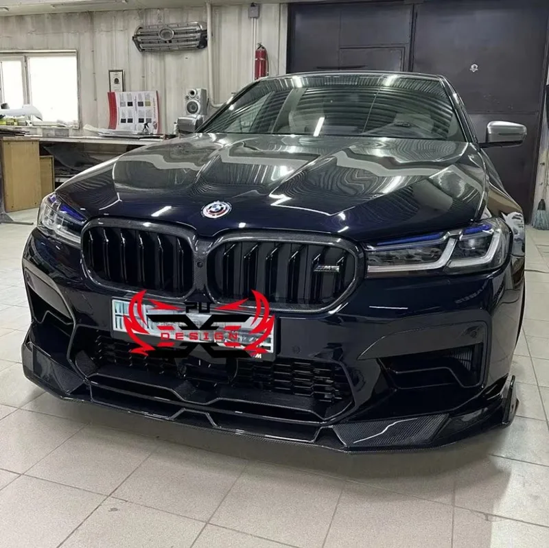 AE Style Front Lip Splitter Carbon Fiber For BMW F90 M5 Lci Auto Accessories Front Bumper Lip