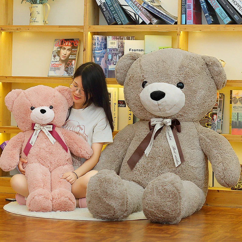 80/100CM Large Plush Bear Toy Soft Fluffy Plush Animal Dolls Hugging Pillow Home Decoration Lover Children Valentine's Gift view 4