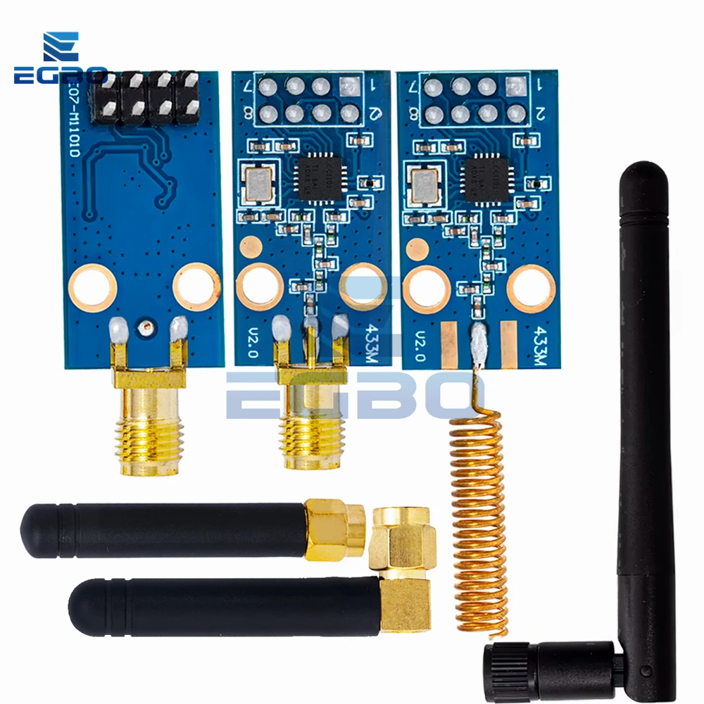 وحدة إرسال واستقبال لاسلكية CC1101 433 ميجا هرتز SPI مع هوائي SMA - نطاق طويل، طاقة منخفضة لـ Arduino، ESP32، IoT، جهاز التحكم عن بعد