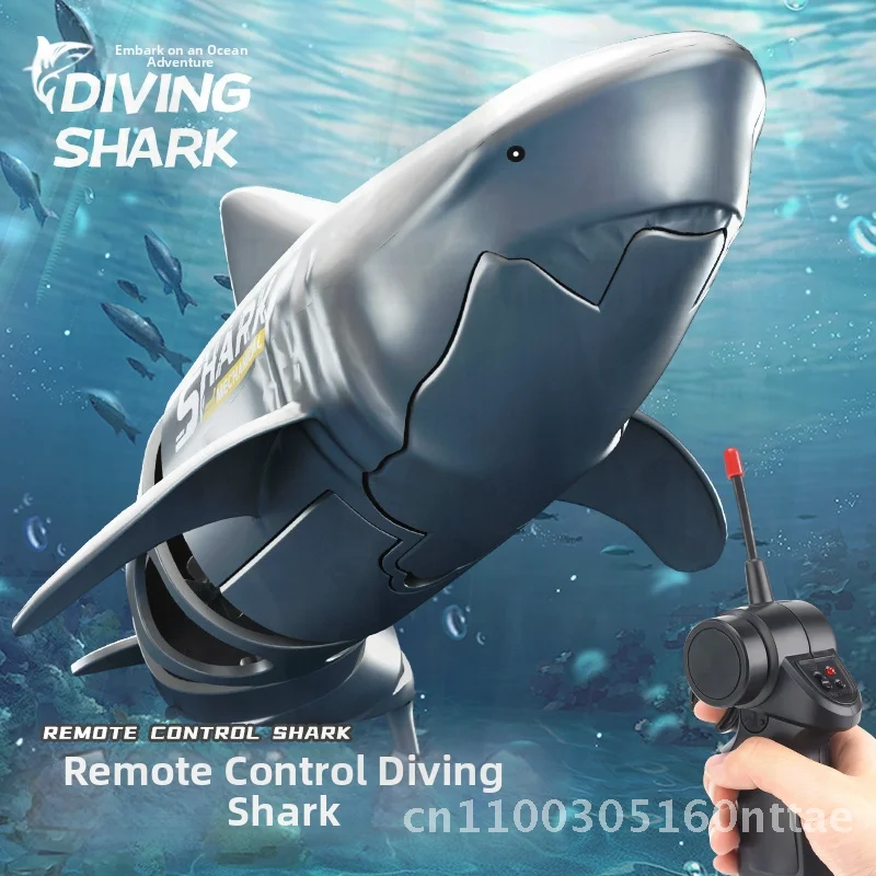 T14 لعبة بيونيك كهربائية للغوص على شكل قرش للتحكم عن بعد مع مروحة مزدوجة 2.4G روبوت سباحة لاسلكي تحت الماء للأطفال #4