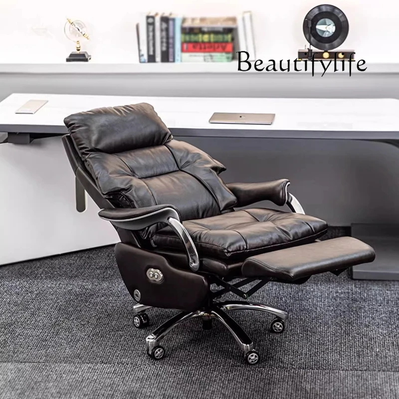 

Designer Adult Aesthetics Chair Wheels Luxury Bureau Meuble Leather Electric Chair Footrest Lift Rotatable Nordic Lazy