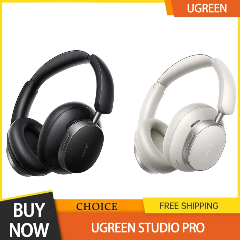 

Беспроводные наушники UGREEN Studio Pro 48db ANC с активным шумоподавлением, Bluetooth, Hi-Res LDAC, до 120 часов работы