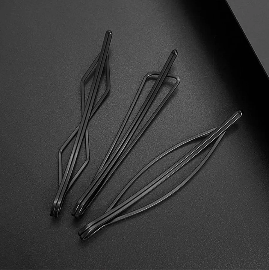 1/20Pcs Simple Black Hairpins for Women Barrettes Headwears Girls BB Clips Headdress Barrettes Korean Hair Styling Accessories