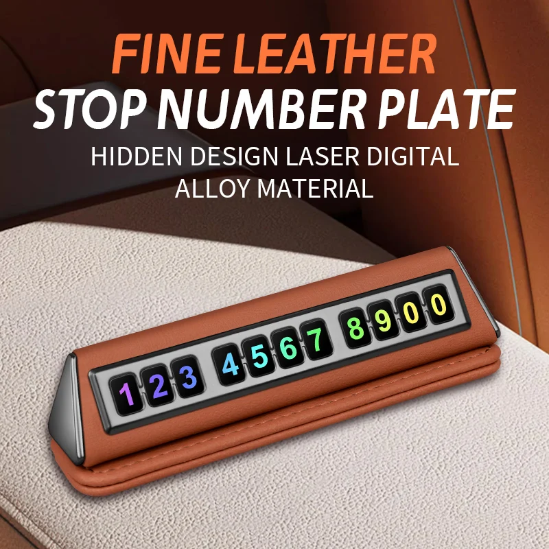 

Car leather temporary parking plate car mobile phone plate mobile phone number in the car card car accessories