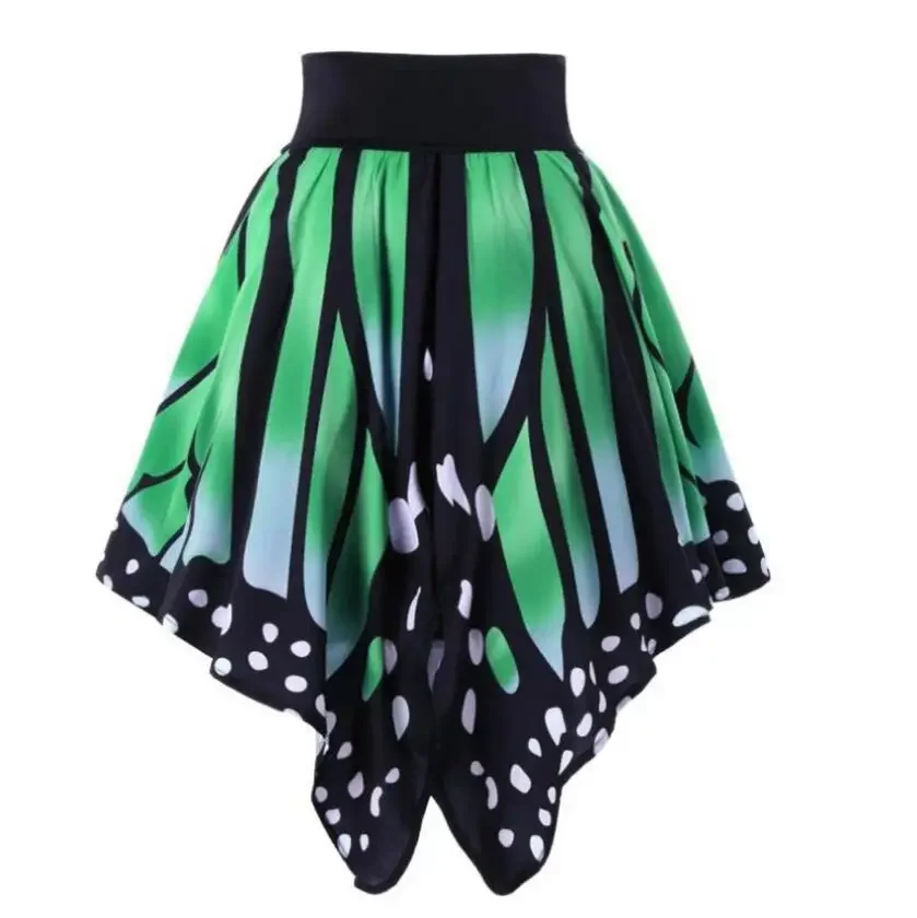 Jupes femmes été Style Vintage imprimé jupe courte avant longue mince tempérament imprimé fleuri papillon jupe vêtements YML9019