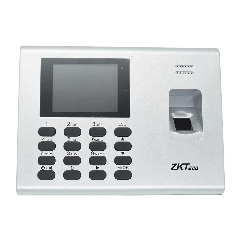 008 ZK K40 Linux System TCP IP USB SSR Biometric Fingerprint Time Attendance With Built In Battery