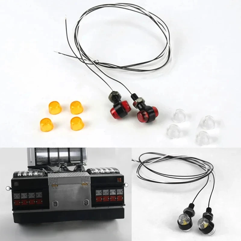 RC Dump Truck LED The Width Light Position/Warning Lamp for 1/14 Tamiya SCANIA 770S R620 VOLVO BENZ Arocs MAN TGX LESU Car