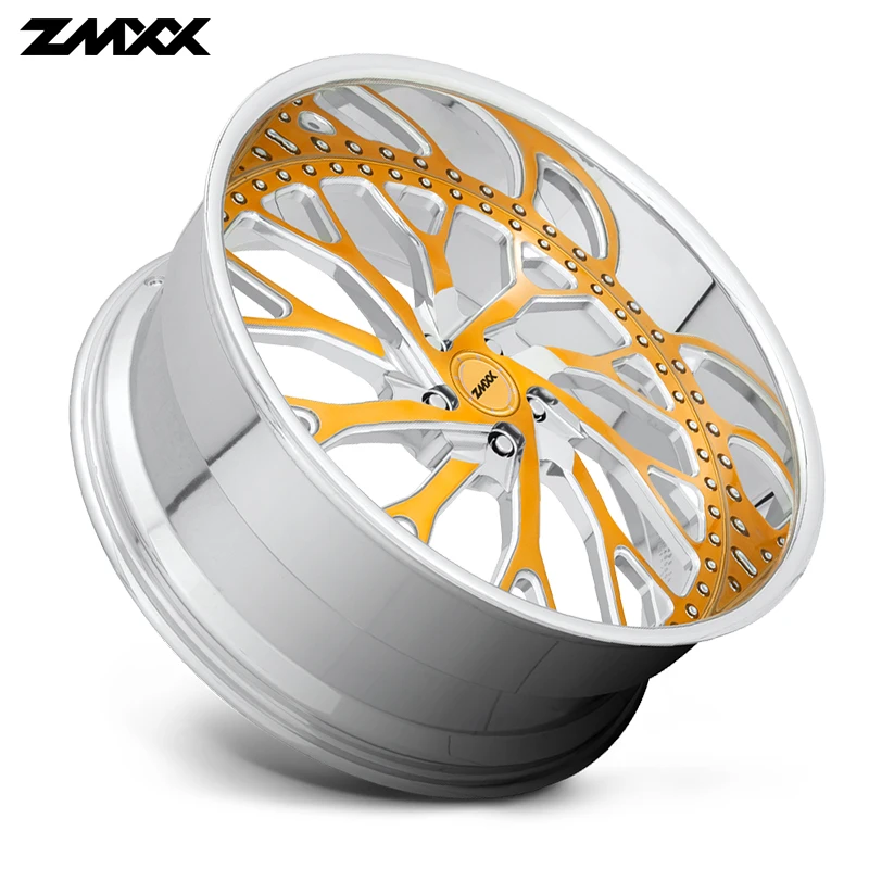 ZMXX 2ピース鍛造ホイール 18 19 20 21 22 24 26インチ 車用アルミホイールリム 乗用車ホイール 18
