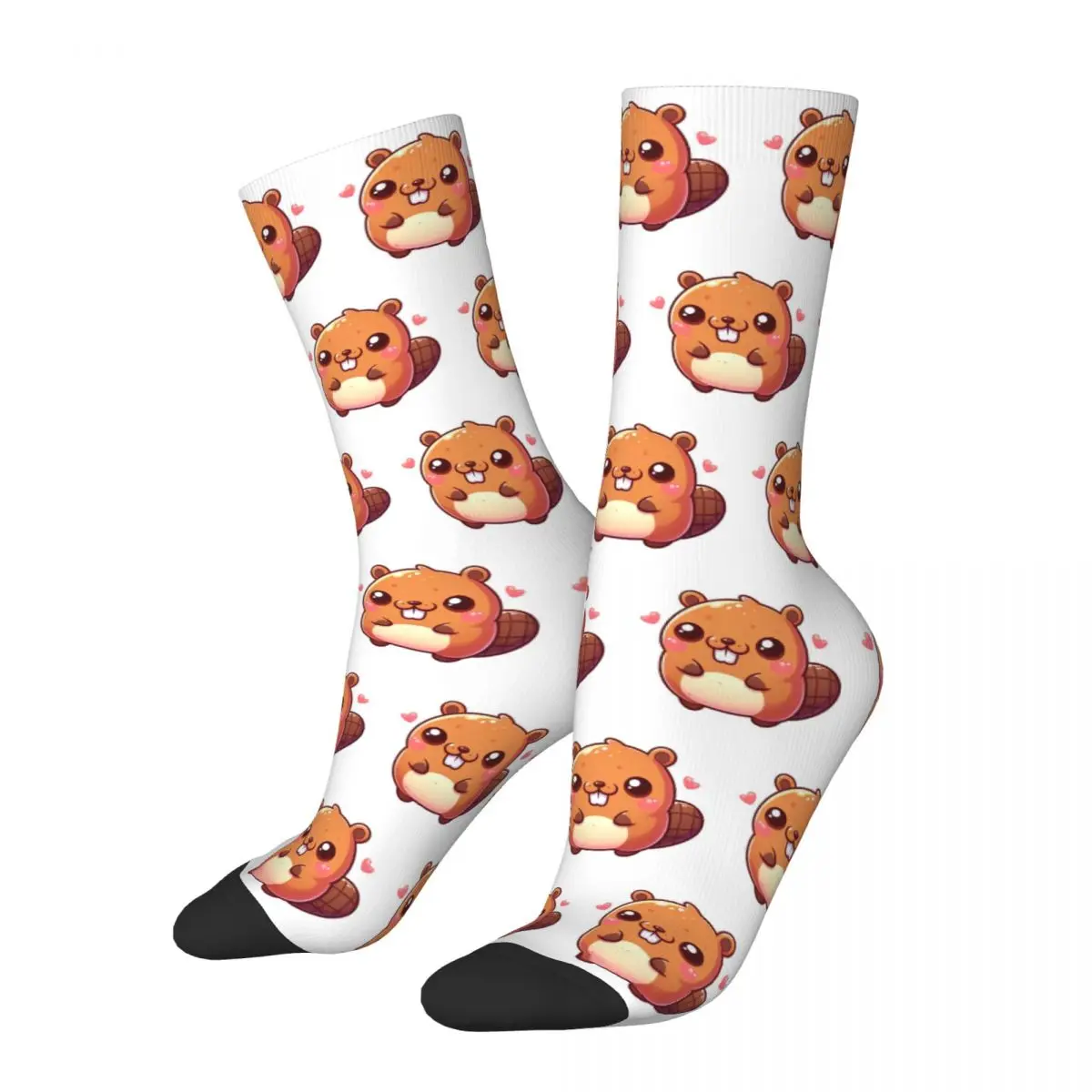 Charming Kawaii Beaver Socks Harajuku Super Soft Stockings All Season Long Socks Accessories for Unisex Birthday Present