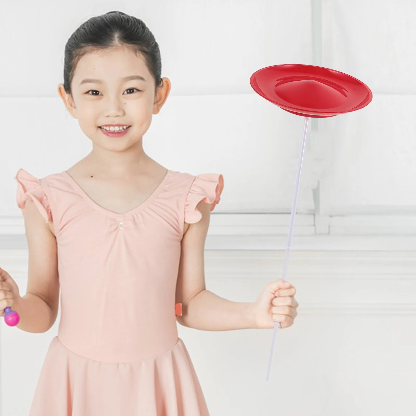 

Spinning Plate Circus Disk Props Toys Turntable Mandrel Plastic Juggling Toy Set Beginner Skill