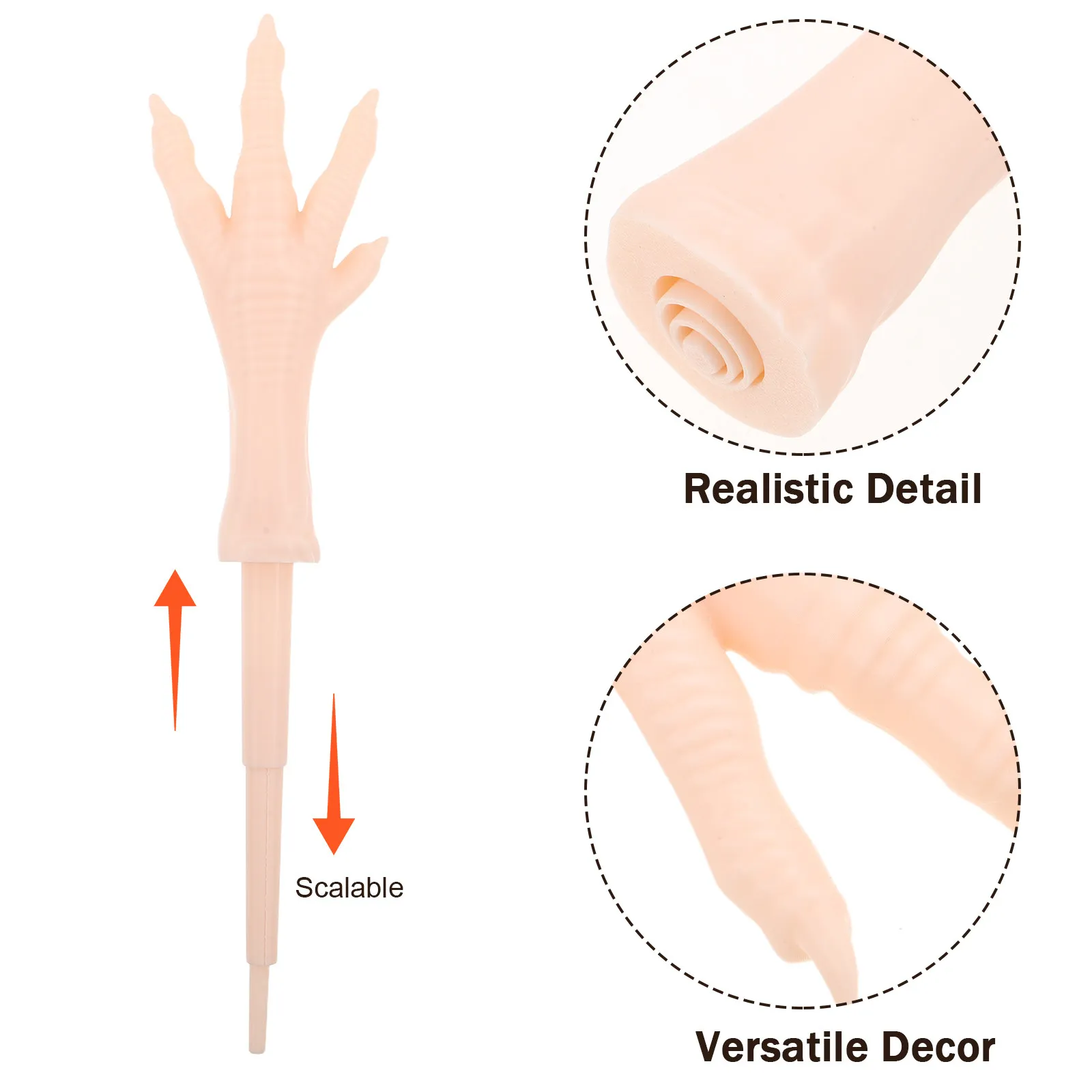 Realistic Chicken Claw Prank Accessory Extendable Fake Chicken Claw Reading Pointer Novelty Desk Decor Party Fun Gag Gift view 5