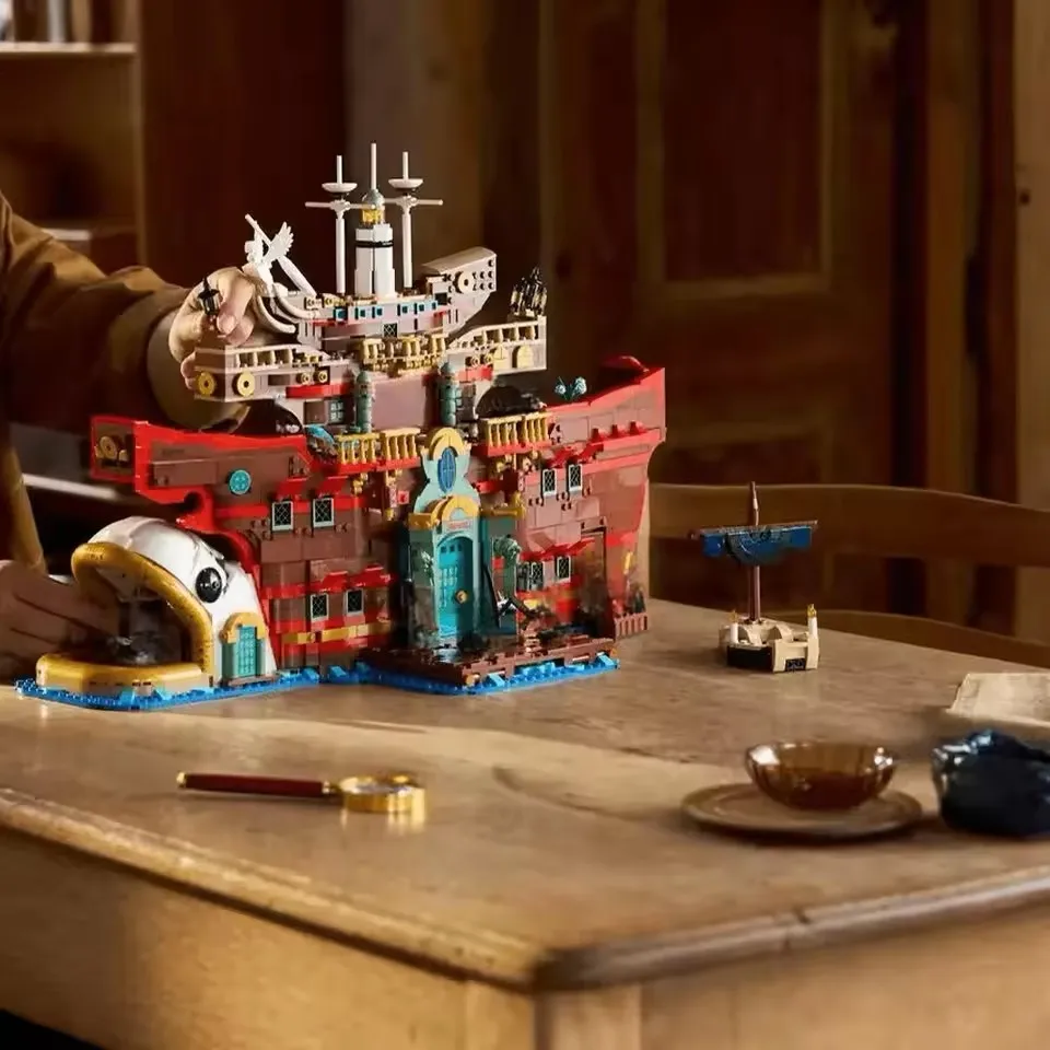 2025 جديد الإبداعية عرض الشارع القراصنة تحت عنوان مطعم اللبنات مجموعة الطوب أفكار ألعاب تعليمية للأطفال الهدايا #4