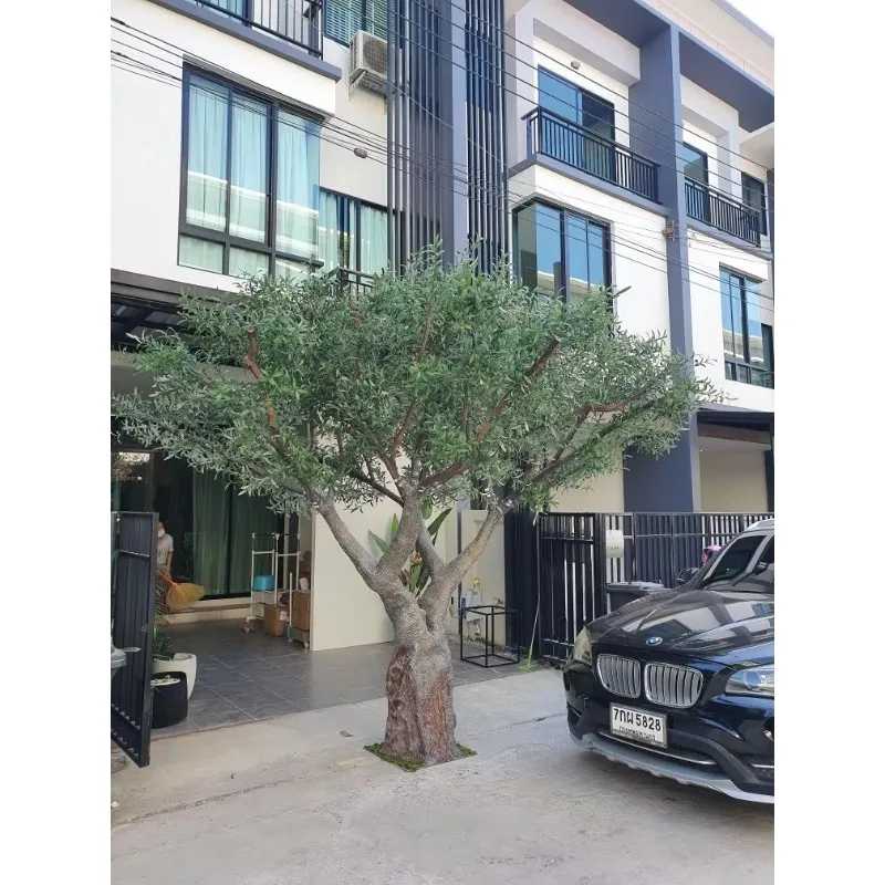 Grandi alberi artificiali personalizzati in finto albero d'acero verde per la decorazione domestica del ristorante esterno e interno