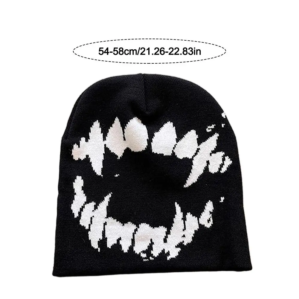 Vintage Y2k Streetwear Women Hat Pullover Hip Hop Knitting Hat Warm Wool Cold Caps