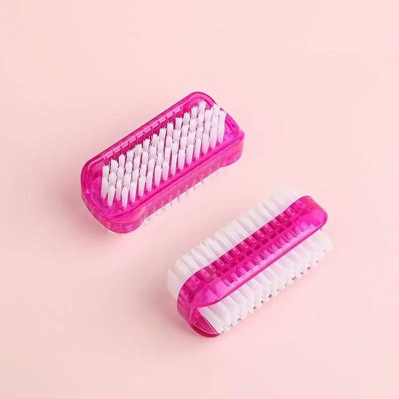 5 pçs dupla face escova de limpeza de unhas manicure pedicure ferramenta ideal para unhas e unhas dos pés