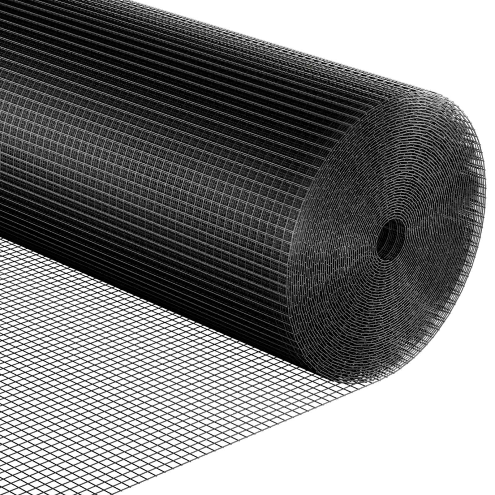 Grillage de Protection Jardin Volière, Acier Galvanisé/PVC Noir, Maille 6/12mm, Rouleau 10/20m x 1m, Anti-Rouille
