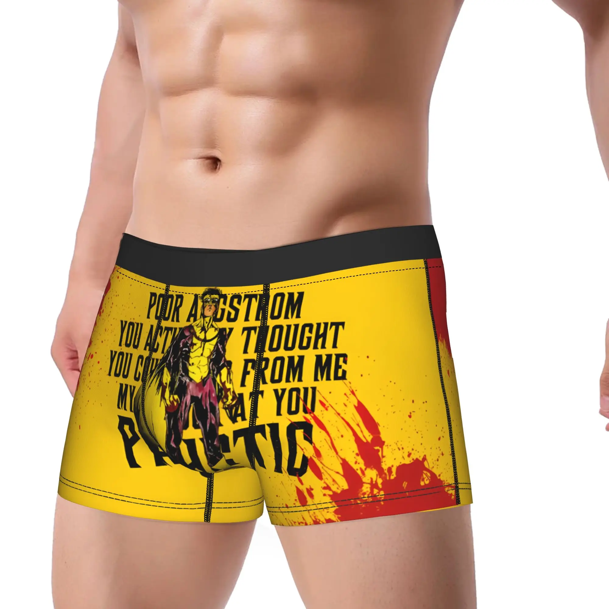 1piece I-Invincible Comic Space Hero Underpants Breathbale Panties Male Underwear Print Shorts