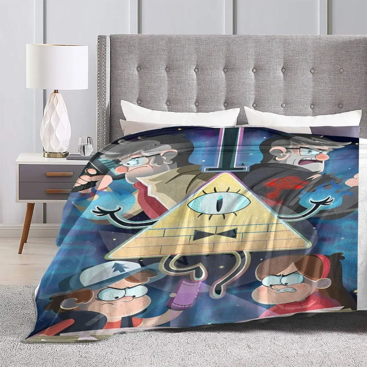 Gravity Falls Blanket Characters Soft Warm Print Plush Throw Blanket For Couch Chair Travel Flannel Bedspread Bed Cover