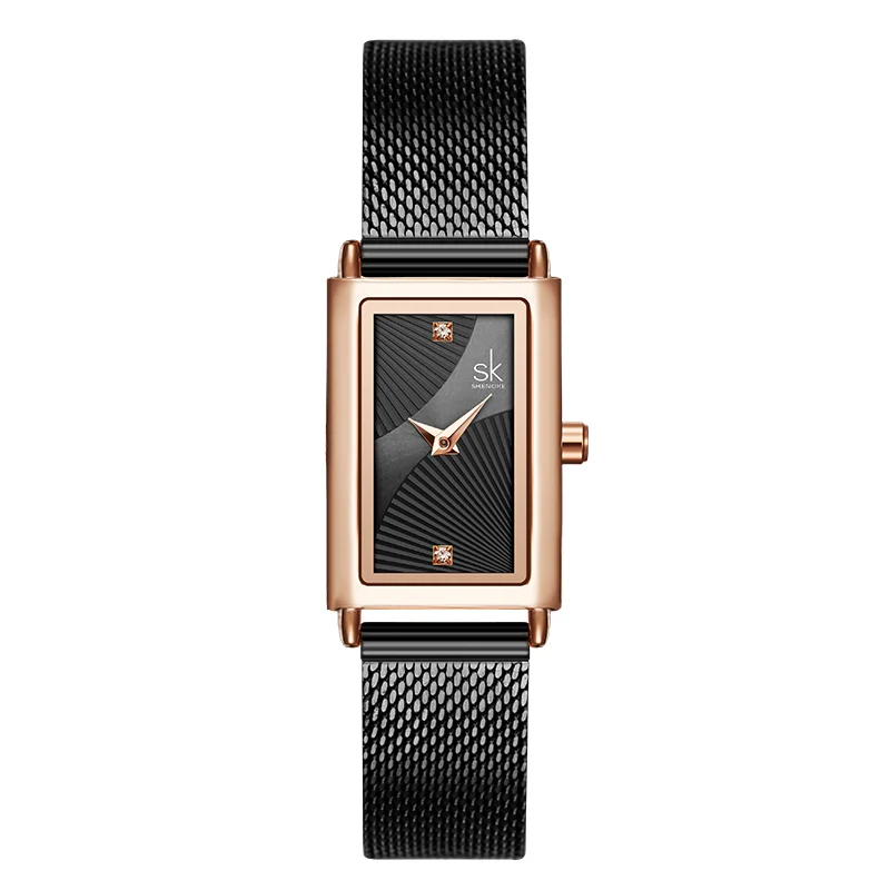 Shengke Women Watches Fashion Geneva Designer Ladies Watch Luxury Brand Rectangle Quartz Gold Wrist Watch Luxury Gifts For Women