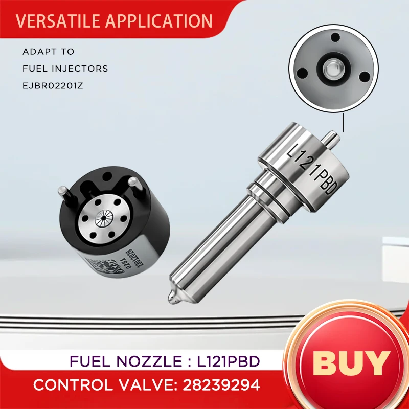 Component Kit Include: Fuel Injector Nozzle Tip L121PBD + Control Valve 28239294 Spare Part Fit For Injector EJBR01601Z  YI2933