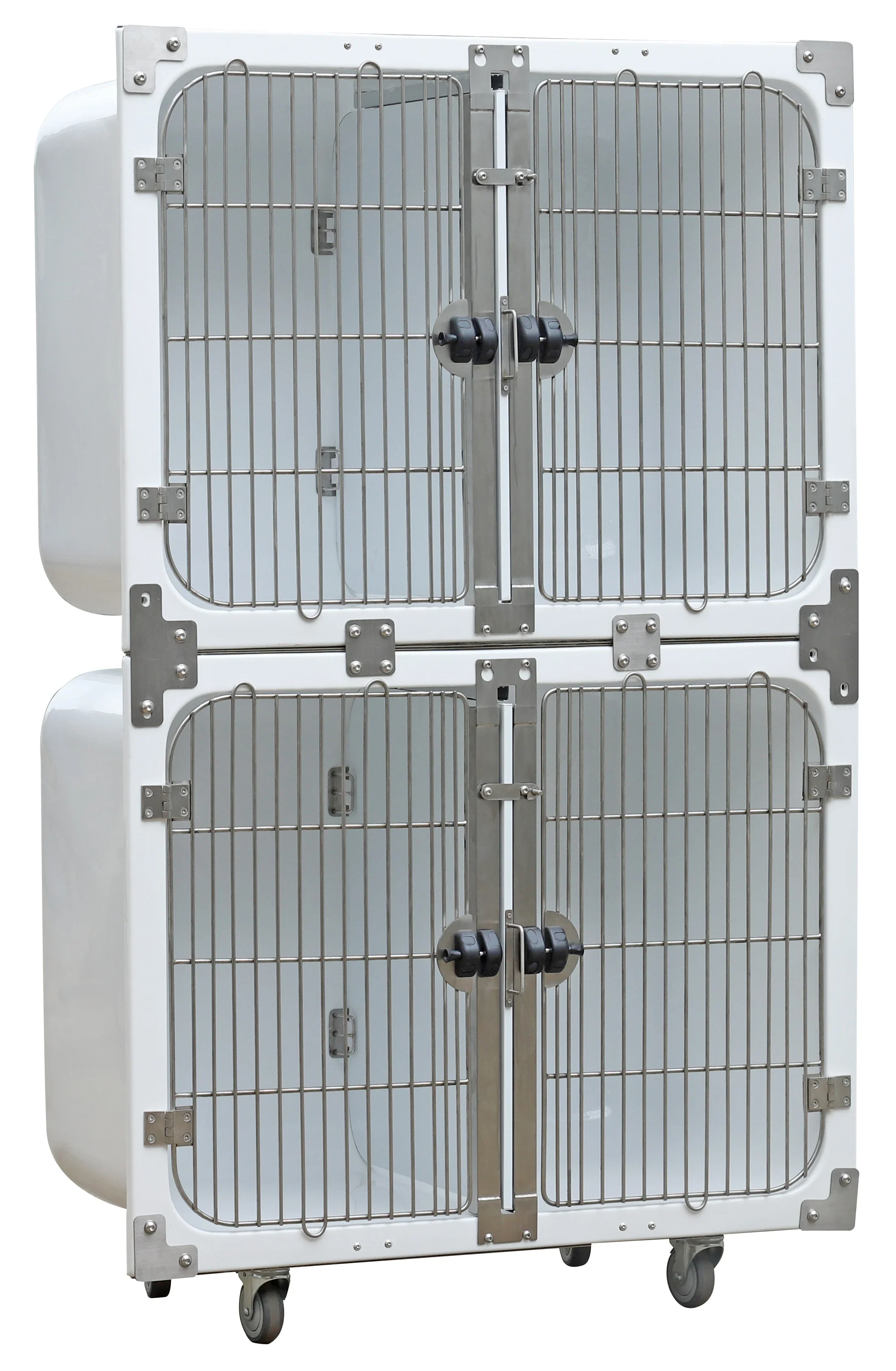 Pet hospital cage Veterinary cage Fiberglass Modular Cat houses Crates Round Cornered Large Pet Dog Cages