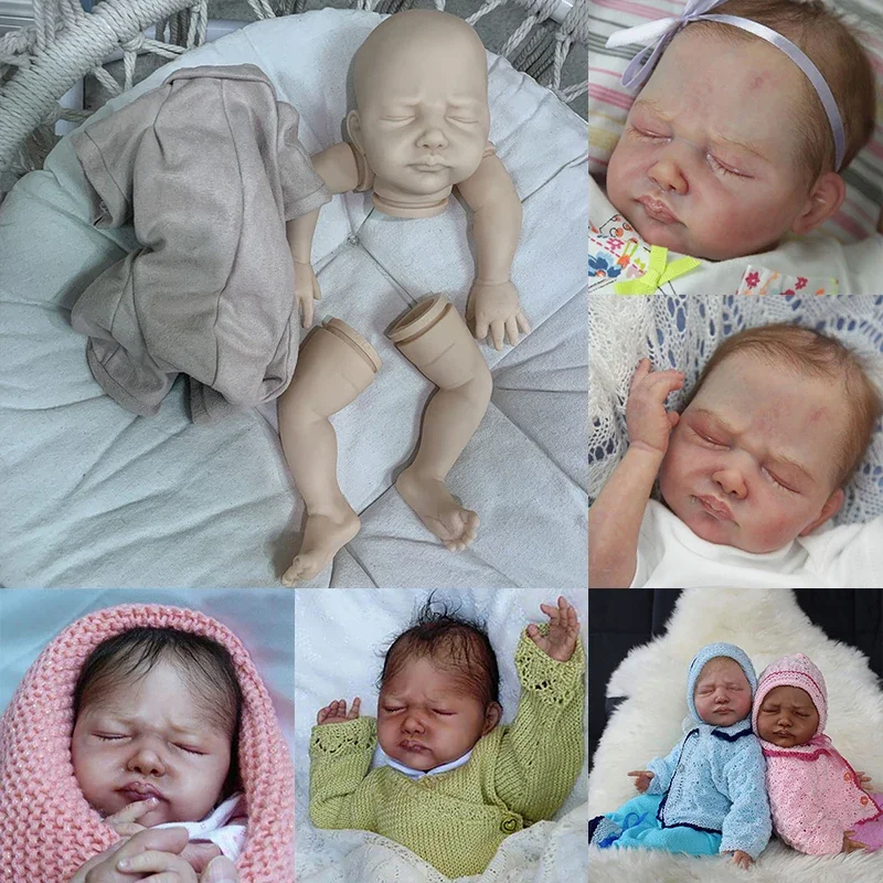 

18-дюймовые наборы кукол Leonor Reborn, мягкие на ощупь, свежий цвет, сделай сам, незаконченные детали куклы, наборы кукол Reborn
