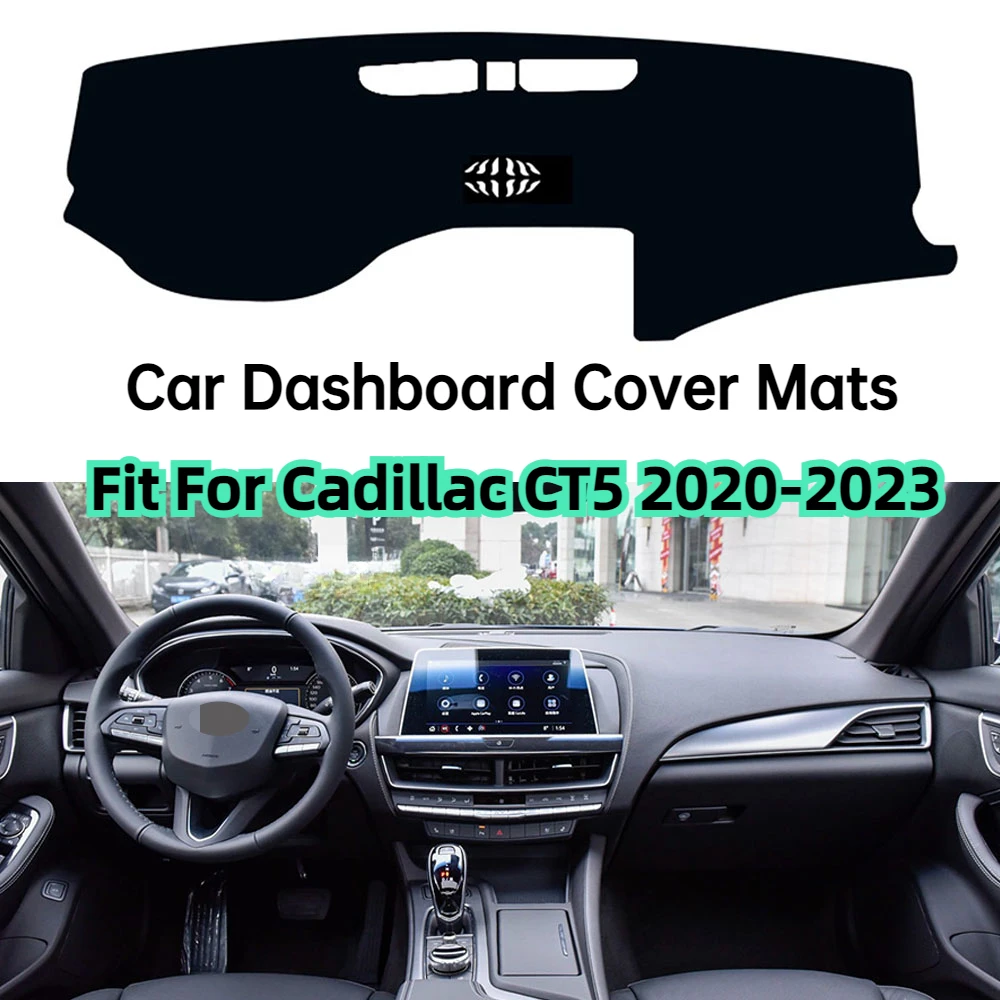 

Car Dashboard Cover Mats Fit For Cadillac CT5 2020-2023 Sun Shade Avoid Light Pads Instrument Panel Carpets Car Accessories