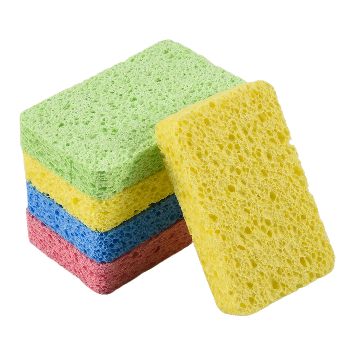 Large Cellulose Sponges,Kitchen Sponges for Dish, Duty Scrub Sponges,Non-Scratch Dish Scrubber Sponge for Cookware 5 Pcs