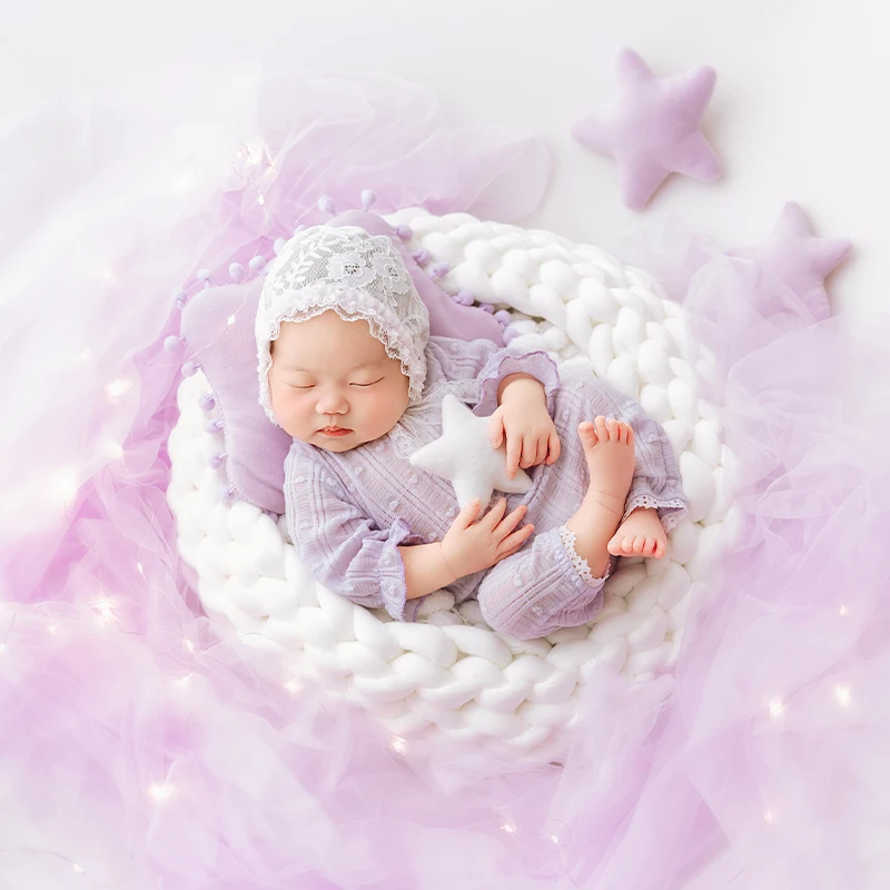 soft-lace-baby-girl-photoshoot-outfit-vintage-lace-bonnet-jumpsuit-newborn-photography-costume-white-knitted-nest-posing-prop