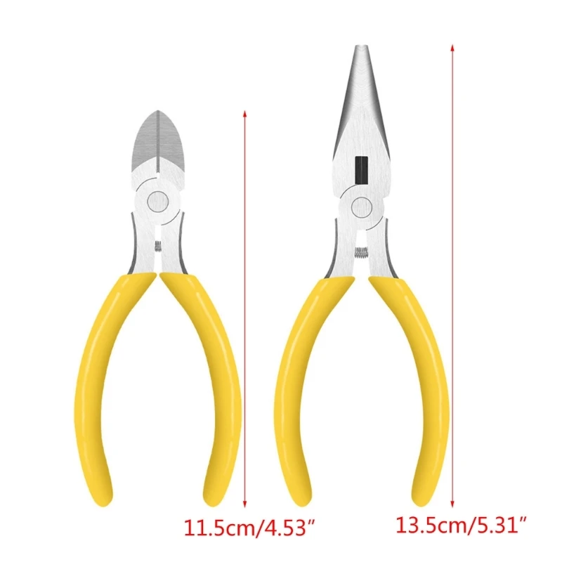 Alicate de agulha para joias, Alicate diagonal essencial, Ferramenta de reparo artesanal, Fino acabamento, Design ergonômico