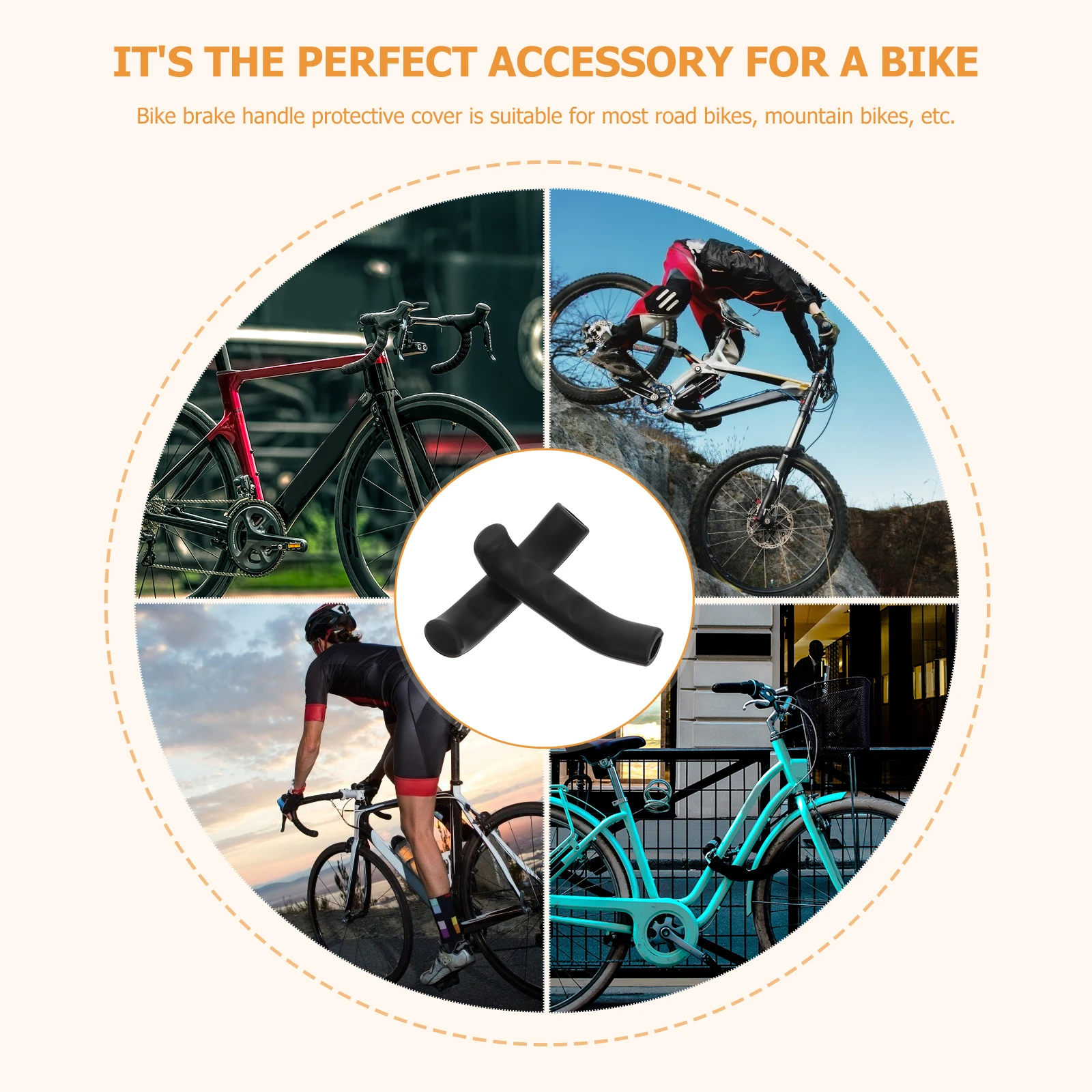 

2 Pcs Key Brake Protective Cover Hand Lever Lanyard Silicone Handle Protector Baby