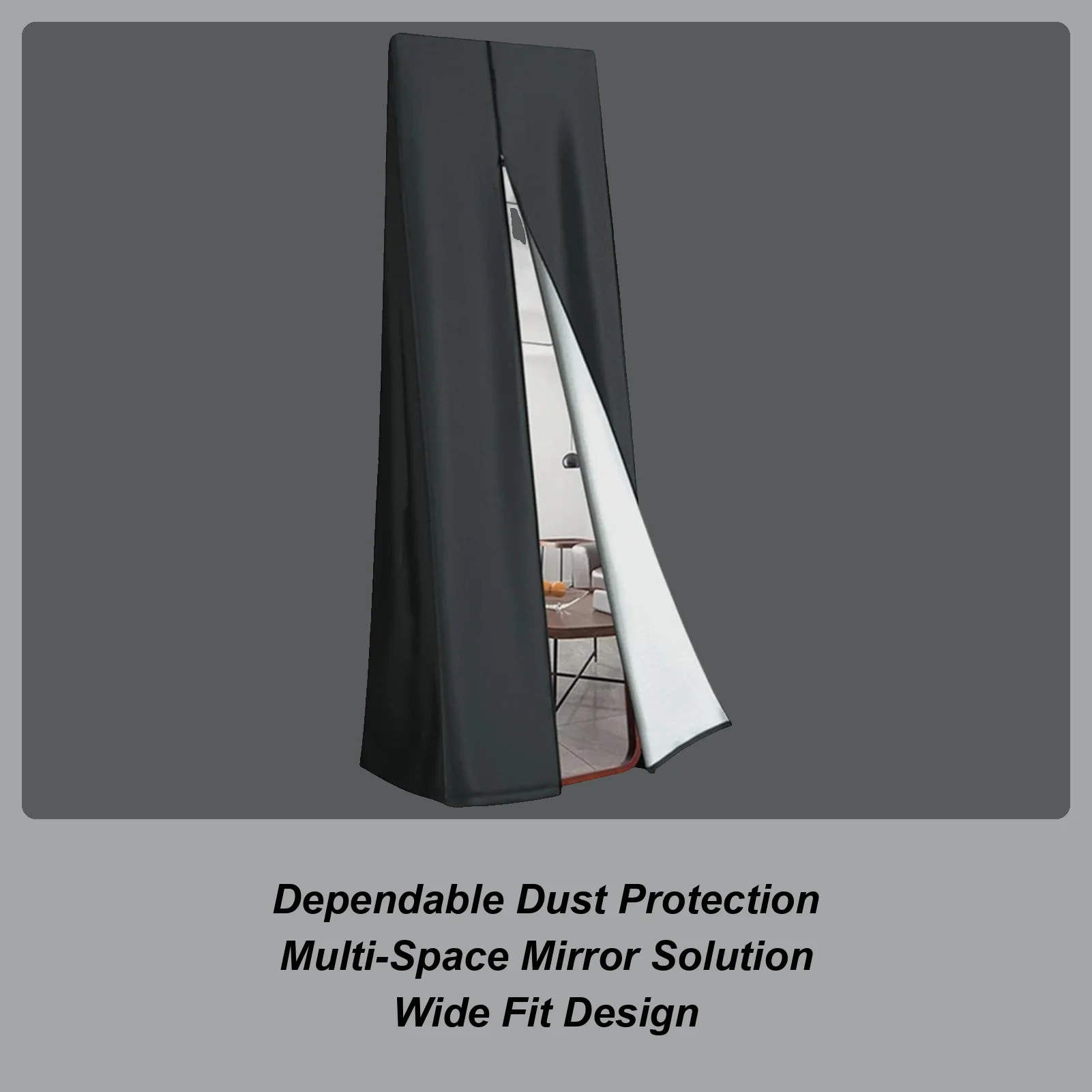 

Зеркальный пылезащитный чехол в полный рост, водонепроницаемый пылезащитный чехол для зеркала в полный рост, ткань Оксфорд, защита для внутренней мебели для прихожей