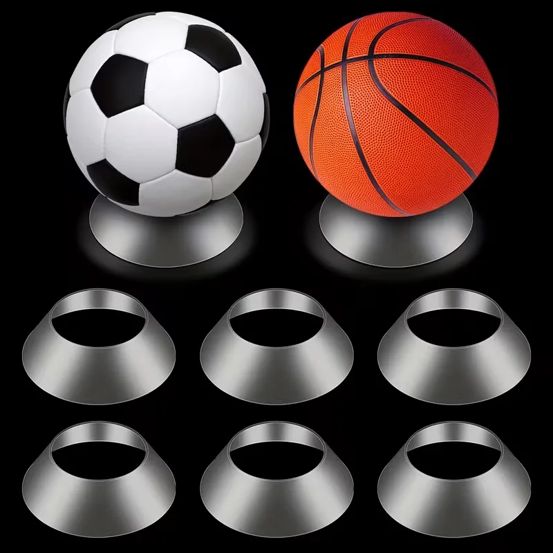 6PCS Basketball Fixing Display Stand Round Ring Ball Stand Football Stand Ball Display Holder For Football Basketball Soccer