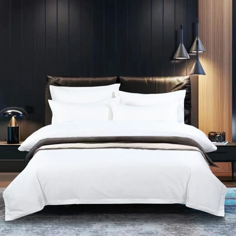 Light Luxury Quilt 4 Pcs Sheet Set Breathable  Bed Sheets 100% Organic Cotton  Bed Set for Hotel and School