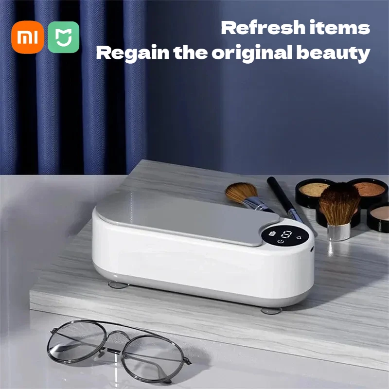 XIAOMI MIJIA 450ml Clean Ultrasonic Cleaner Portable Household Cleaning Machine Jewelry Cleaner Machine Ring Glasse Makeup Brush