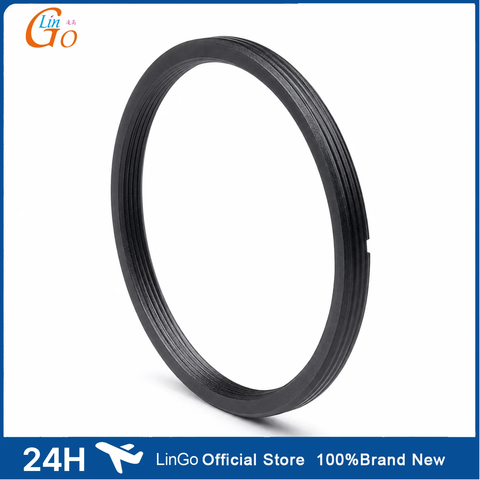 LinGo Metal 37mm to 42*1mm Split Thread Adapter Ring Adjustable Split Aluminum Lens Converter Ring for Camera Lens