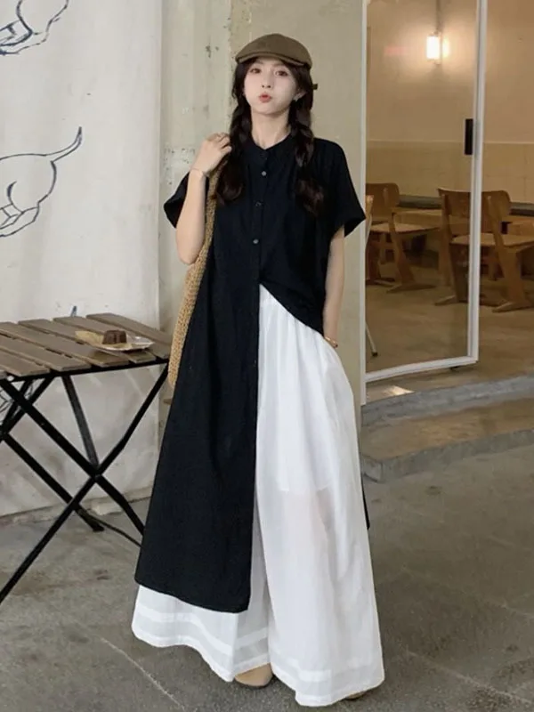 

Loose Casual round Neck Long Sleeve Women's Shirt Chic Summer New Style Korean Loose Fit Casual Top for Young Women