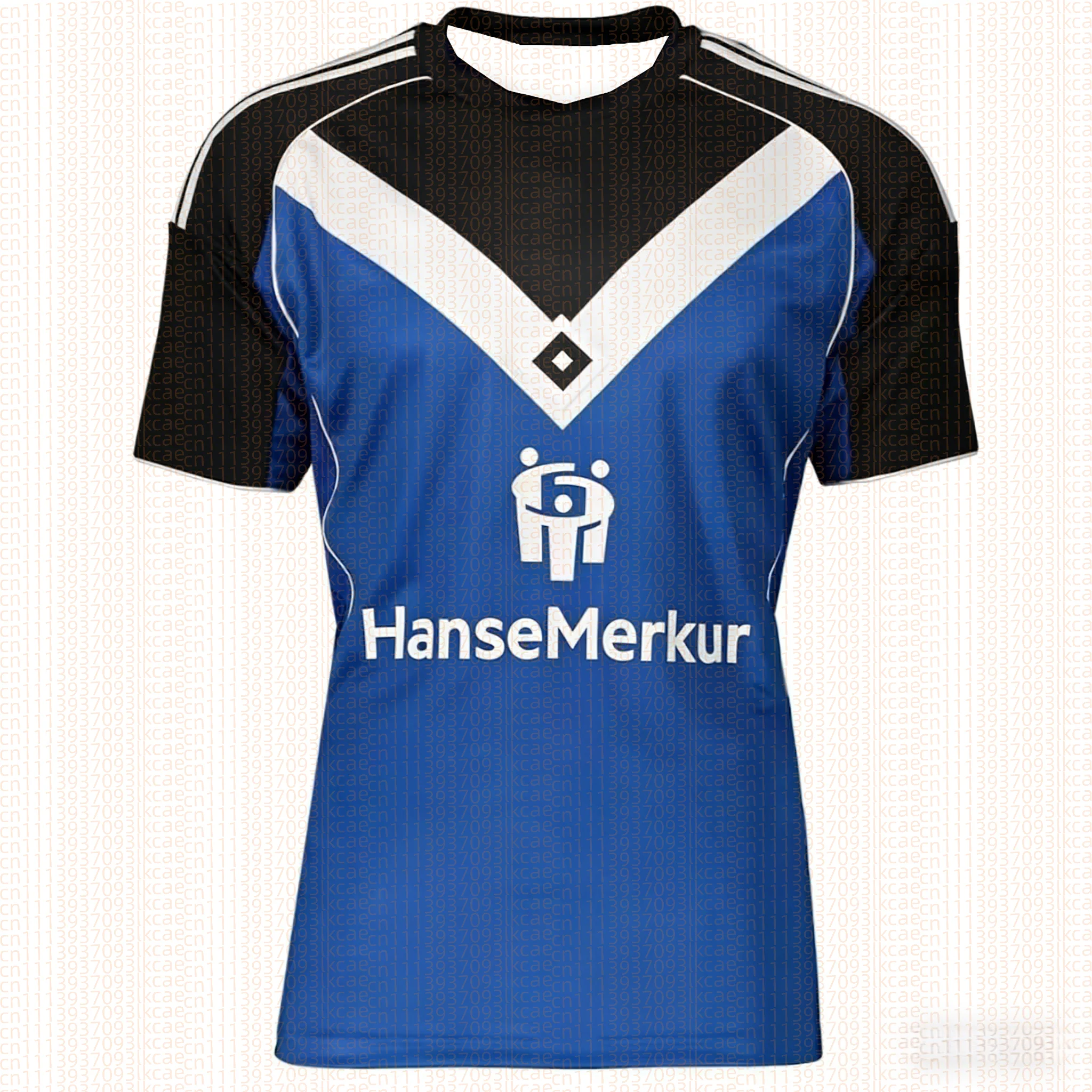 Hamburg SV Sommer Neues Modell Fußballtrikot Heim- und Auswärtstrikot 3D-Druck Kinder- und Herren-T-Shirt Atmungsaktiv – Detail 4