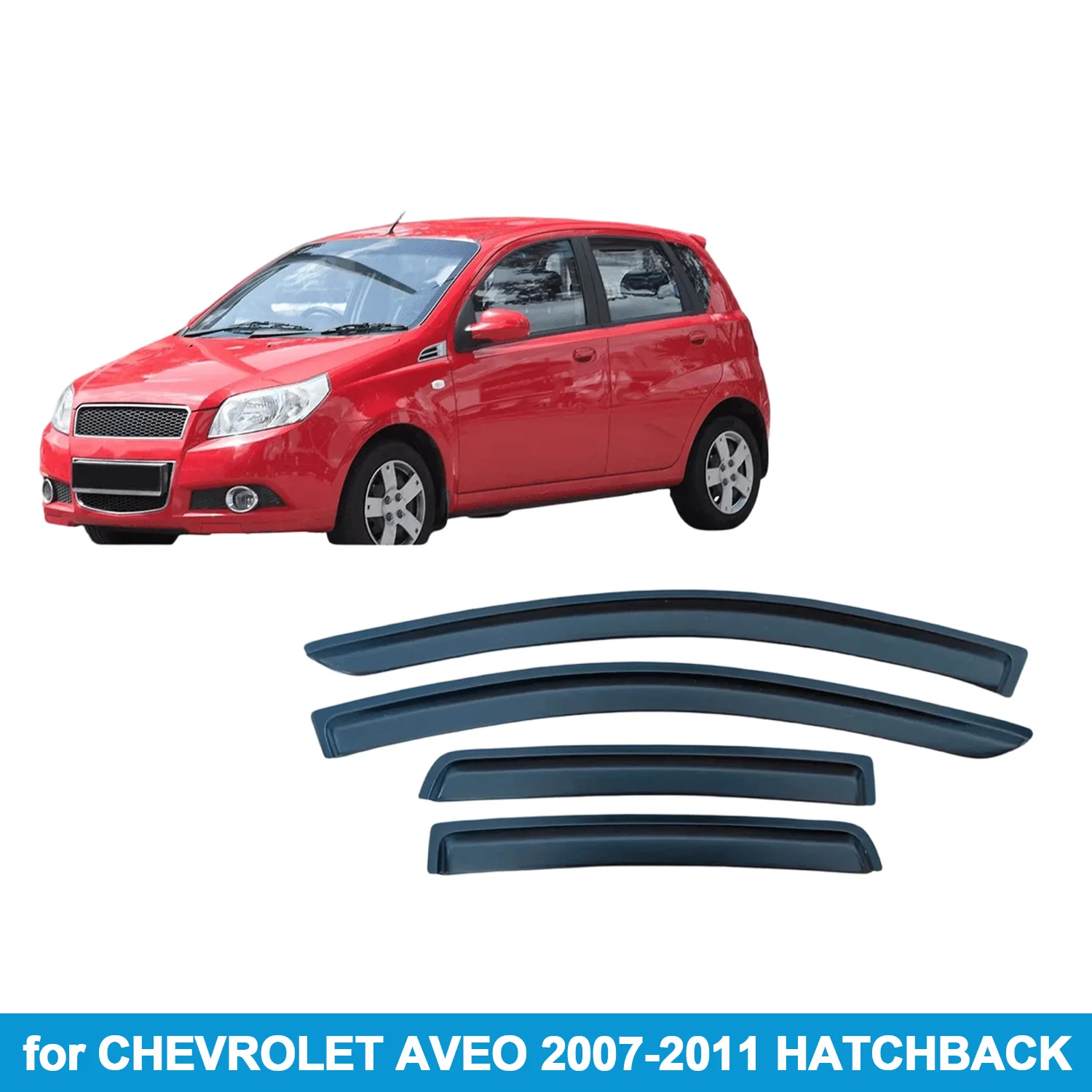 

Оконный козырек для CHEVROLET AVEO 2007-2011 HATCHBACK, защита от дождя, боковой дефлектор, защита от атмосферных воздействий, лента для наружного крепления